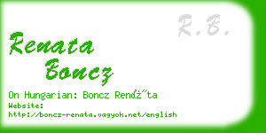 renata boncz business card